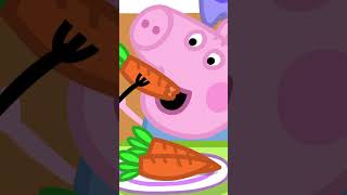 George Pig Loves Eating Carrots! 🥕 | Learn Healthy Lifestyle for Kids | No Junk Food #shorts