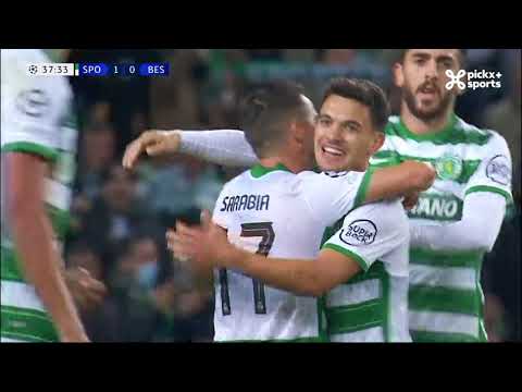 Champions League 03/11/2021 / Goal 2 Pedro Goncalves against Besiktas