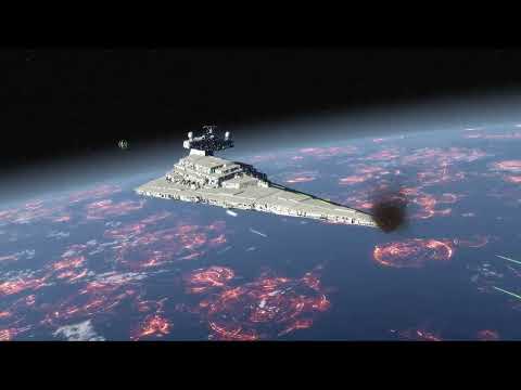 Imperial Star Destroyer  vs Venator Star Destroyer - Star Wars: Empire At War Remake NPC Battle