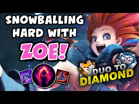 SNOWBALLING HARD WITH ZOE! DUO TO DIAMOND - VICKSY | League of Legends