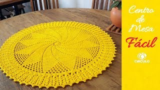 Centro de mesa simples e fácil em crochê - Para iniciantes