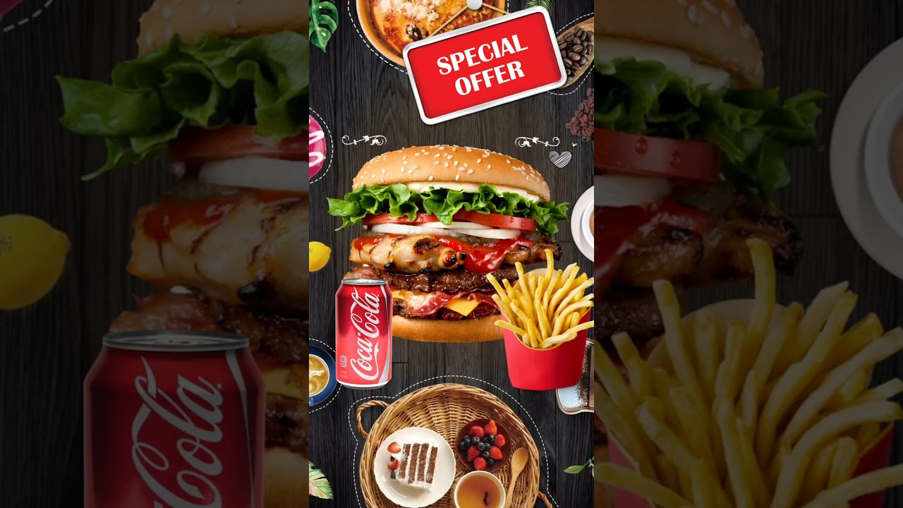 restaurant ad video flyers, posters, social media graphics and videos#restaurant #snack