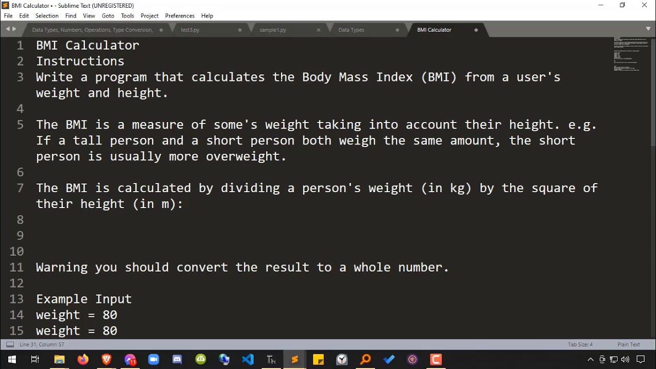 11.1 - BMI Calculator Coding Challenge