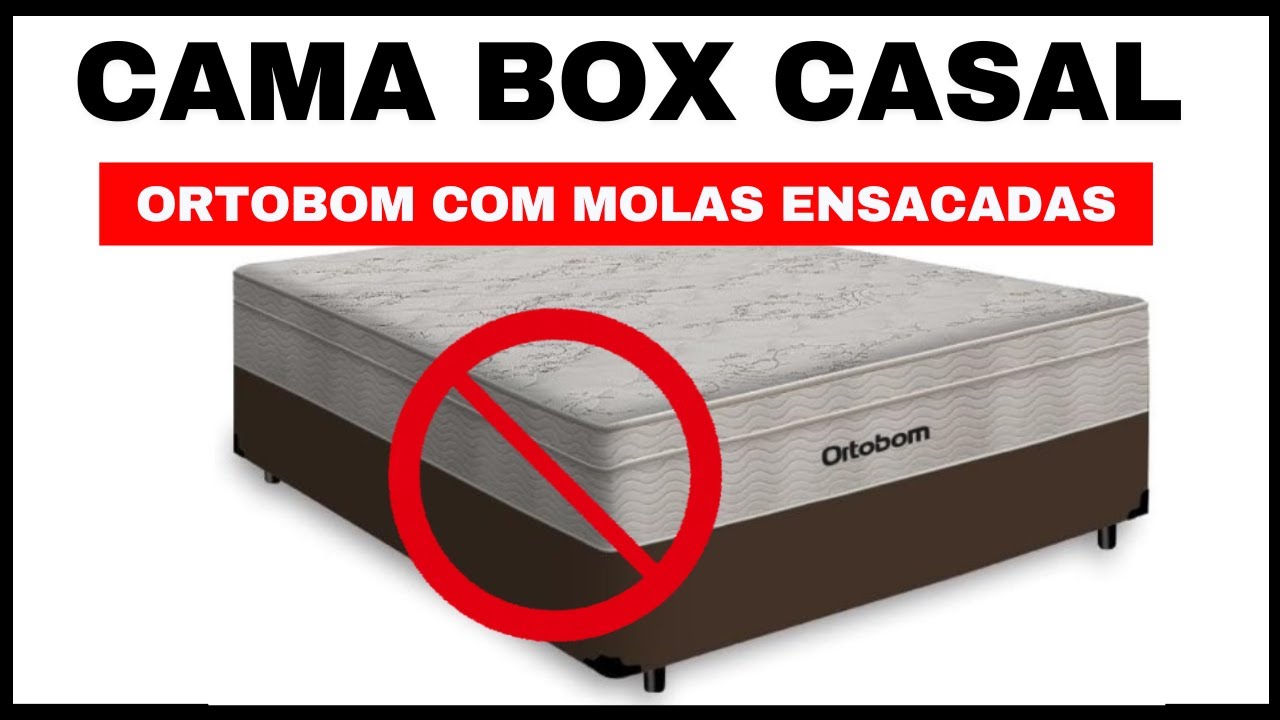 Minha Cama Box Casal Ortobom | Cama Box Casal Ortobom com molas ensacadas