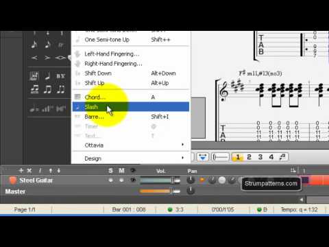 Guitar Pro 6 Tutorial, Part 2 of 3 - New and Hidden Features, Using Chords, Strumming and Tuning