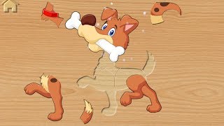 Baby Puzzles Game for Kids, Animal Puzzles (Cat, Dog, Cow, Goat, Rabbit, Horse, Sheep, Donkey)