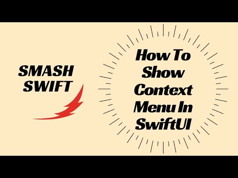 How To Show Context Menu In SwiftUI