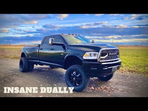 Lifted Dodge Ram 3500 Dually on 35'' tires and 20'' Fuel wheels!