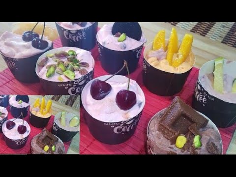 ايس كريم بنكهات متعدده لصيف ينعش القلب🍦 بمكونين 2 فقط من دون ماكنه سهل وسريع ولذيذ😋