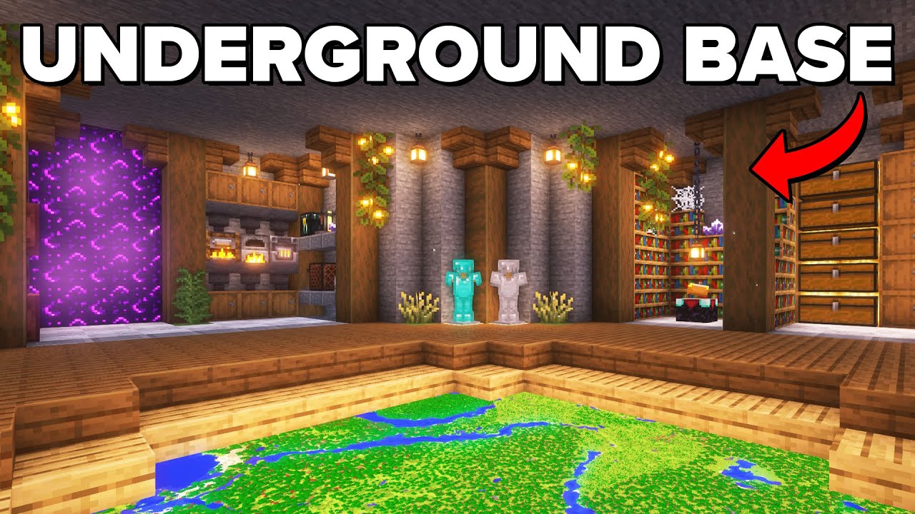 Minecraft: Ultimate Underground Base | Tutorial🏠