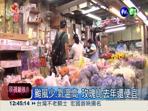 七夕玫瑰降價兩成 買氣卻更低!