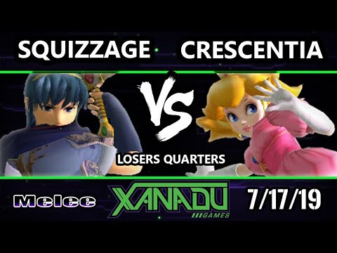 S@X 311 SSBM - squizzage (Marth, Captain Falcon) Vs. crescentia (Peach) Smash Melee Losers Quarters