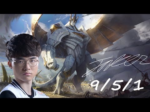 SKT Faker Galio, KDA 9/5/1 Faker stream Jan 02, 2019