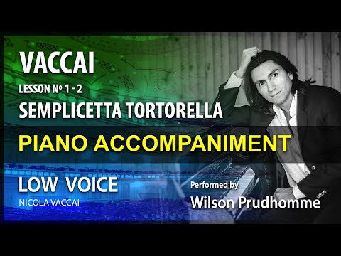 Vaccai Lesson 1 - 2 Semplicetta Tortorella Karaoke Low voice