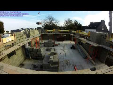 Timelapse pour la construction d'une maison RT2012 en parpaing à Vannes (56)
