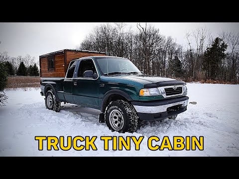 Cozy Tiny Cabin on 4WD Truck FULL TOUR - Wildbound Cabin Company Tiny Cabin on 6ft Bed Mazda B3000