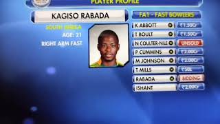 IPL Kagiso Rabada Auction // Complete video //