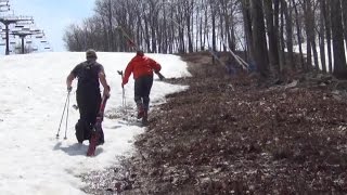 preview picture of video 'Spring Skiing somewhere in the Pocono Mountains'
