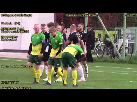 KS Żupawa 4-0 LZS Krzątka (4-0 Wierzgacz Paweł) 15.10.2023 / Klasa "B"
