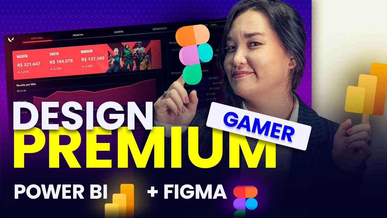Design Premium no Power BI | Background Gamer no Figma [VALORANT]