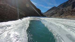 preview picture of video 'Indus and Zanskar river Sangam, Ladhak, India'