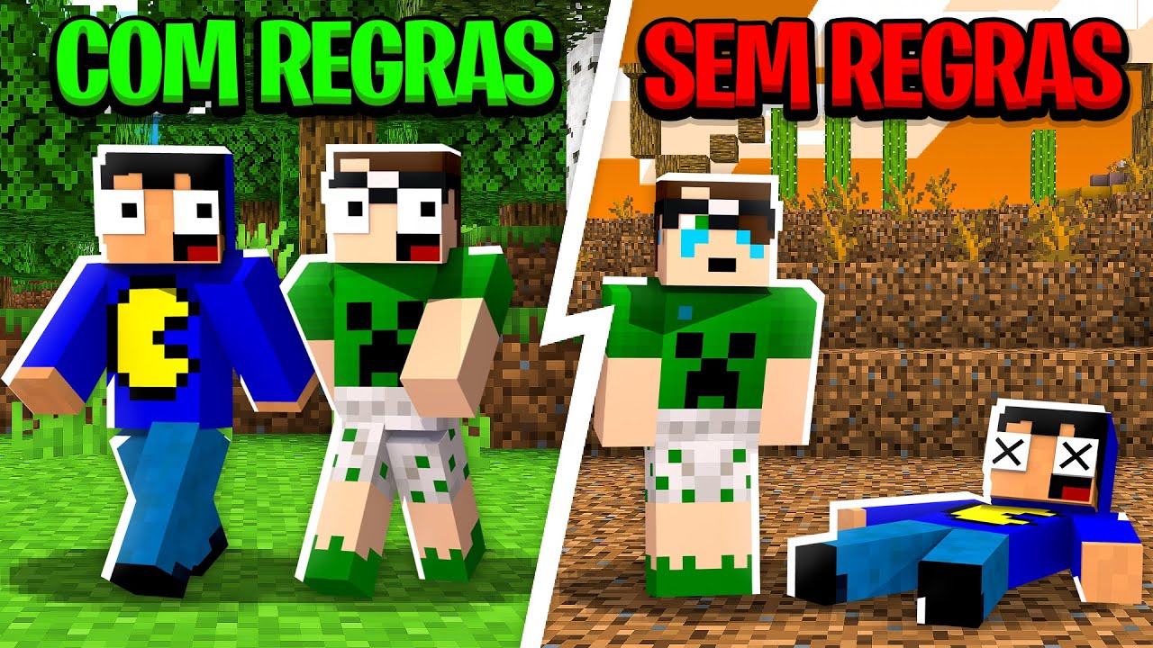 jogando Minecraft em um servidor SEM REGRAS! ✅