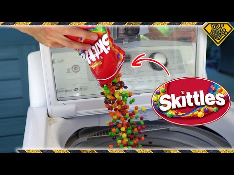Skittles + Washer Machine = Tie-Dye Clothes?
