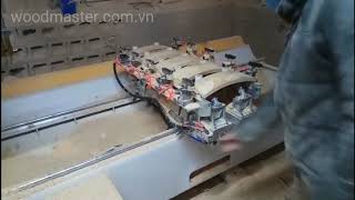 Máy làm mộng âm cnc 10 đầu (5+5) Woodmaster