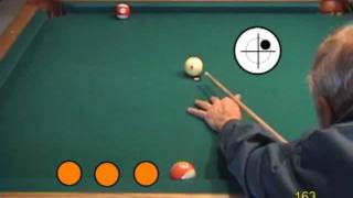 Custom pool drills - rail cut shots with english (sidespin), from VEPP V (NV C.19)