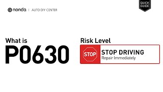Kodu błędu p0630