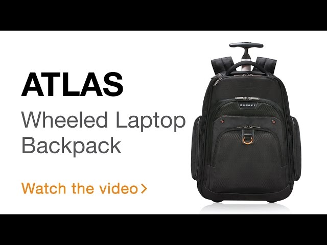 EVERKI Atlas Wheeled Laptop Backpack, 13-Inch to 17.3-Inch Adaptable Compartment (EKP122)