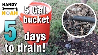 DIY - 5 gallon bucket gravity drip irrigation system for trees or bigger plants tutorial