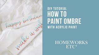 How to Paint Ombre on Wood | Tutorial Video