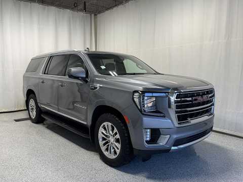 2021 GMC Yukon XL 4WD 4dr SLT in Black for sale at Park Mazda in Sherwood Park, AB