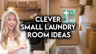 SMALL LAUNDRY ROOM DESIGN HACKS | Space Saving Organization Tips