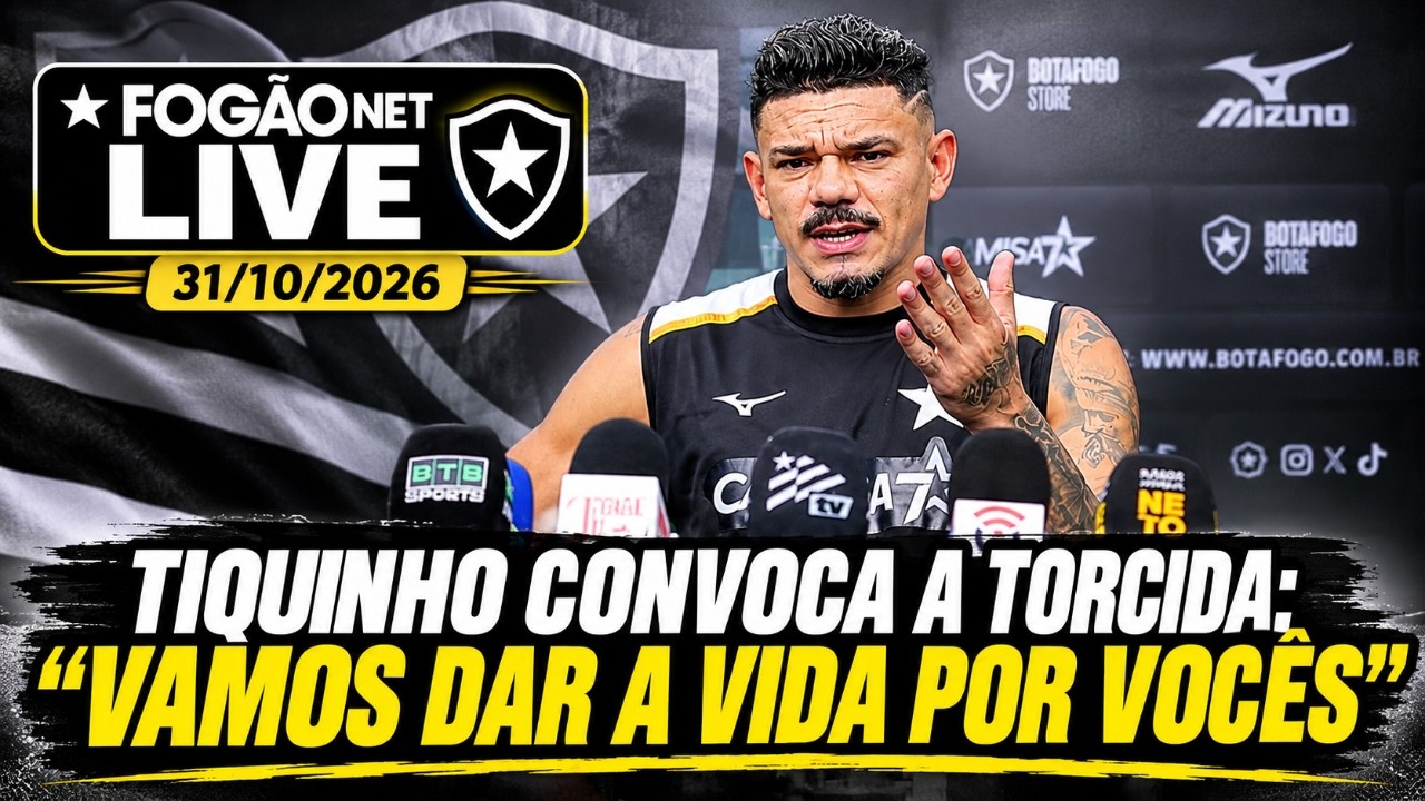LIVE | Tiquinho Soares chama torcida do Botafogo e promete: ‘Vamos dar a vida por vocês’
