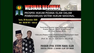 WEBINAR NASIONAL PROGRAM STUDI HUKUM PIDANA ISLAM