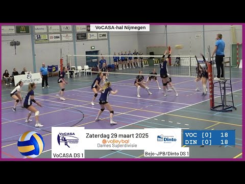 VoCASA D1 - Dinto D1 (29 maart 2025)  scorebord update, Superdivisie Dames Volleybal