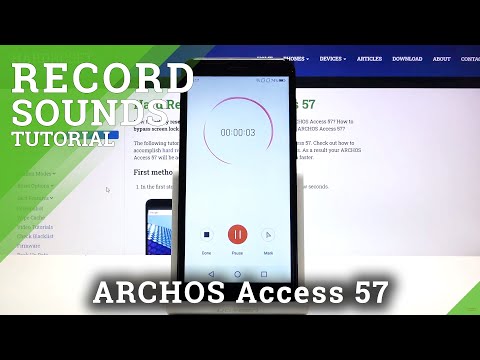 How to Record Sounds on Archos Access 57 - Sound Recorder Feature