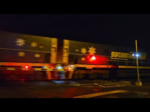 3PM7 PN "Linfox Express #4" (NR97, NR4), Perth to Melbourne, 2235, 17/10/24, Ararat West VIC