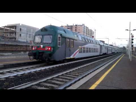 E464 197+4 piano ribassato+pilota 2 piani Trenord - Milano Greco 21/10/2016