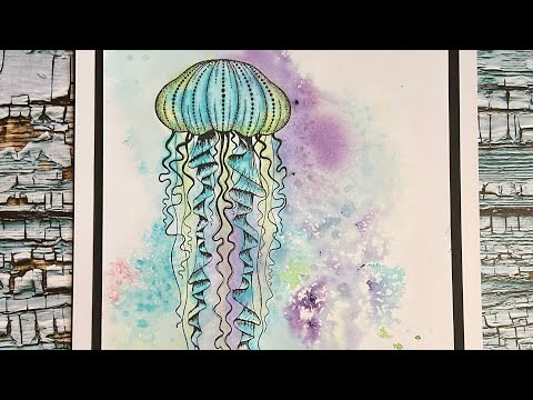 Watercolour Background using Brusho Powders by Jo Rice # Laviniastamps