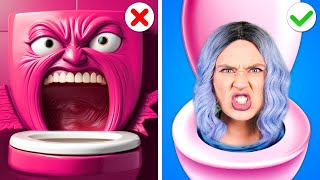 Skibidi Toilet Challenge || Who Is Better? Fantastic Hacks and Cheat Ideas by Gotcha! Hacks