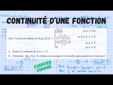 Study the Continuity of a Function at a Point - Limit of a Function - Corrected Exercise