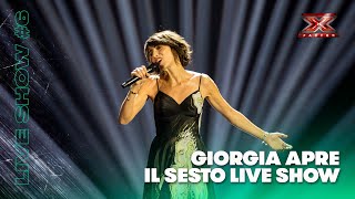 Giorgia apre il sesto Live di X Factor 2018