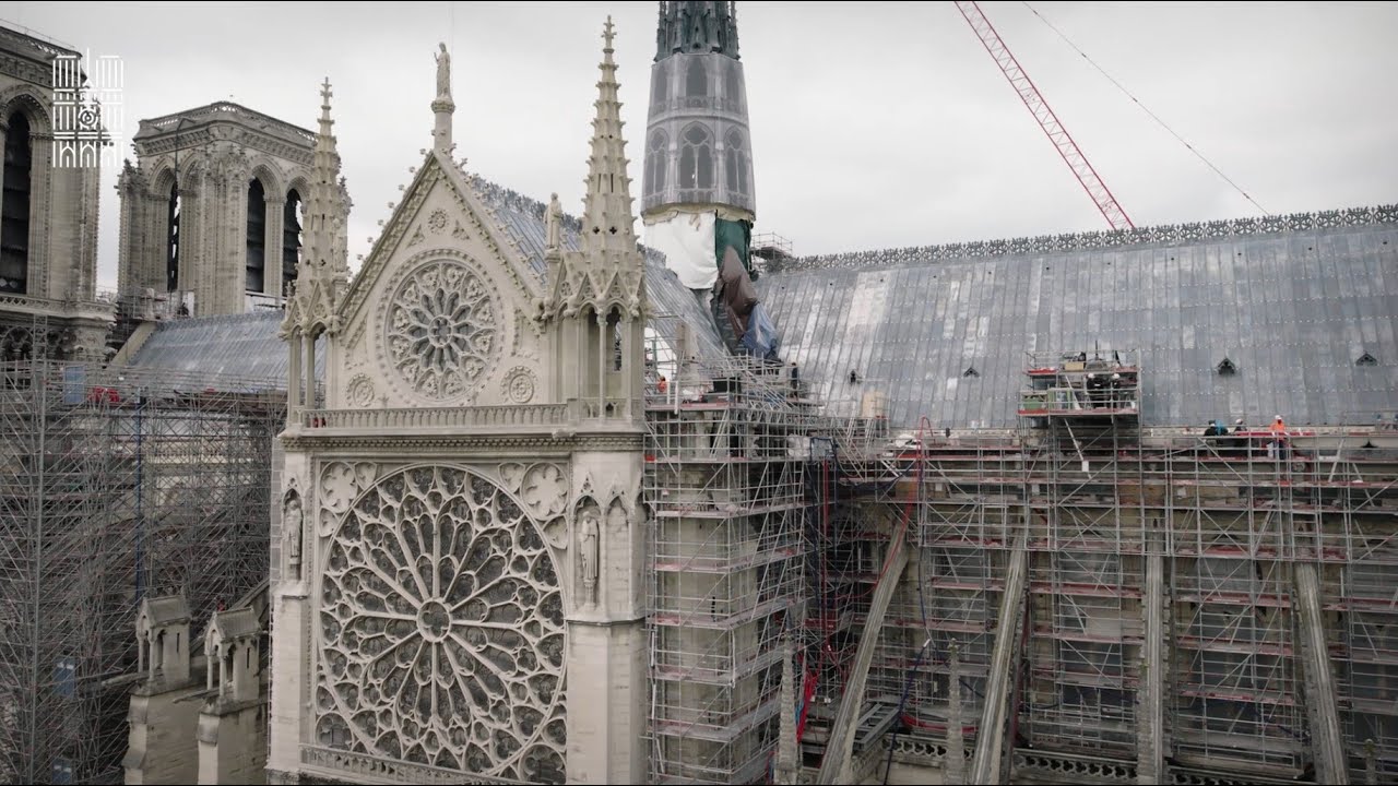 Le chantier de Notre-Dame vu du ciel - Octobre 2024