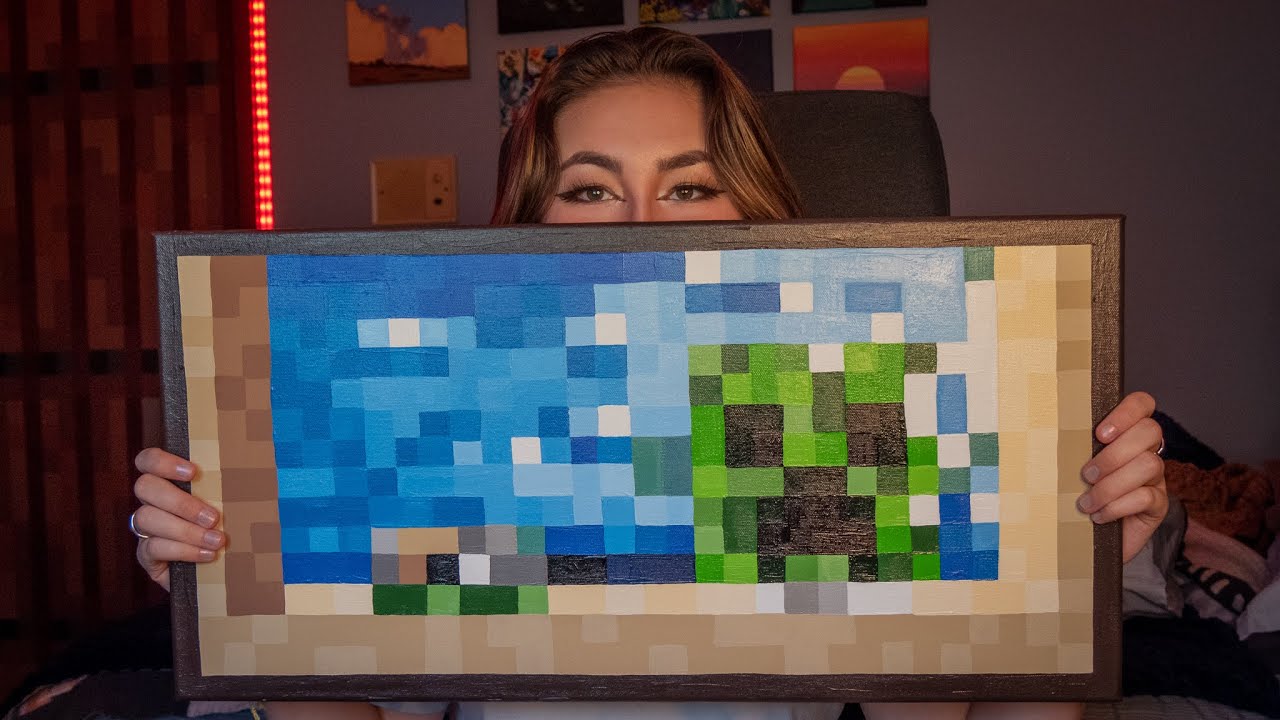 Making the Minecraft Creeper Painting