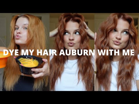 DYED MY HAIR AUBURN. 🎃🍂🧡 how I transitioned my...