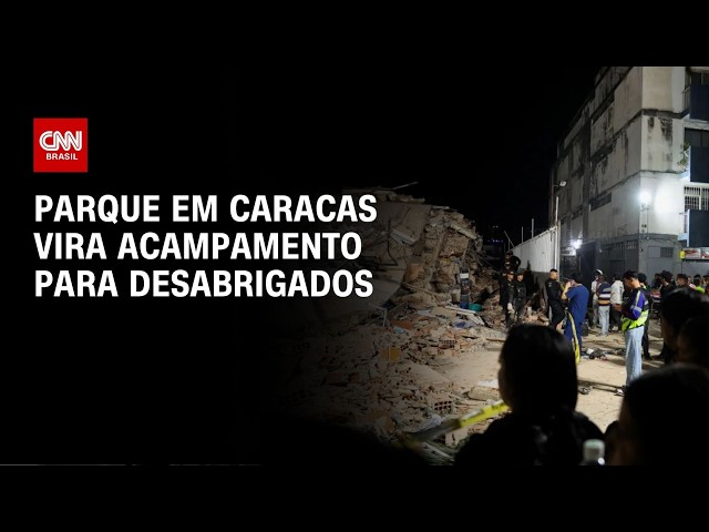 Terremotos na Venezuela: Parque em Caracas vira acampamento para desabrigados | CNN PRIME TIME