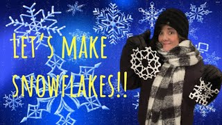 Let's Make Snowflakes!! Fun art lesson for homeschool students of any age!!